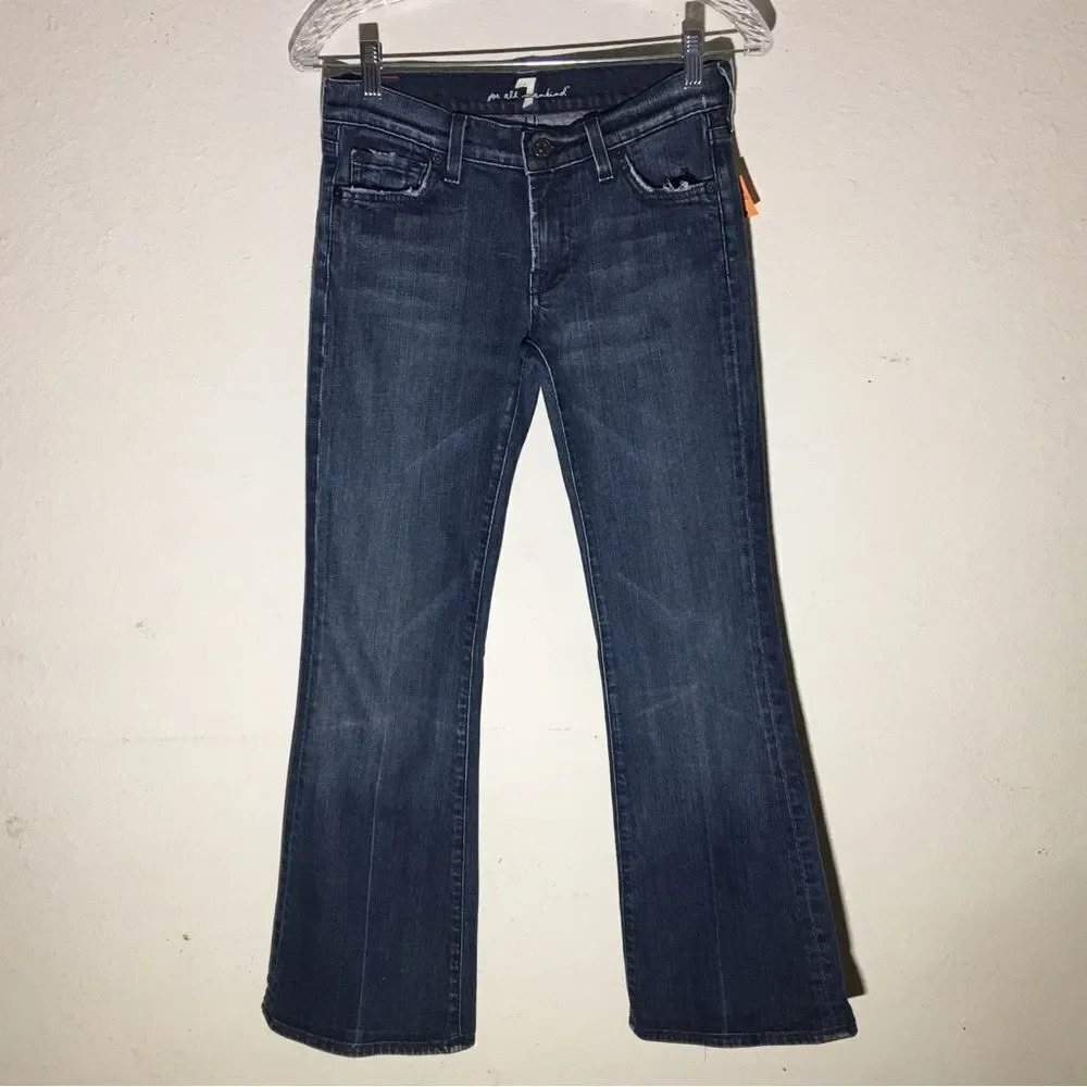 Womens 7 For All Mankind Jeans Denim Flare Leg Waist Size 27